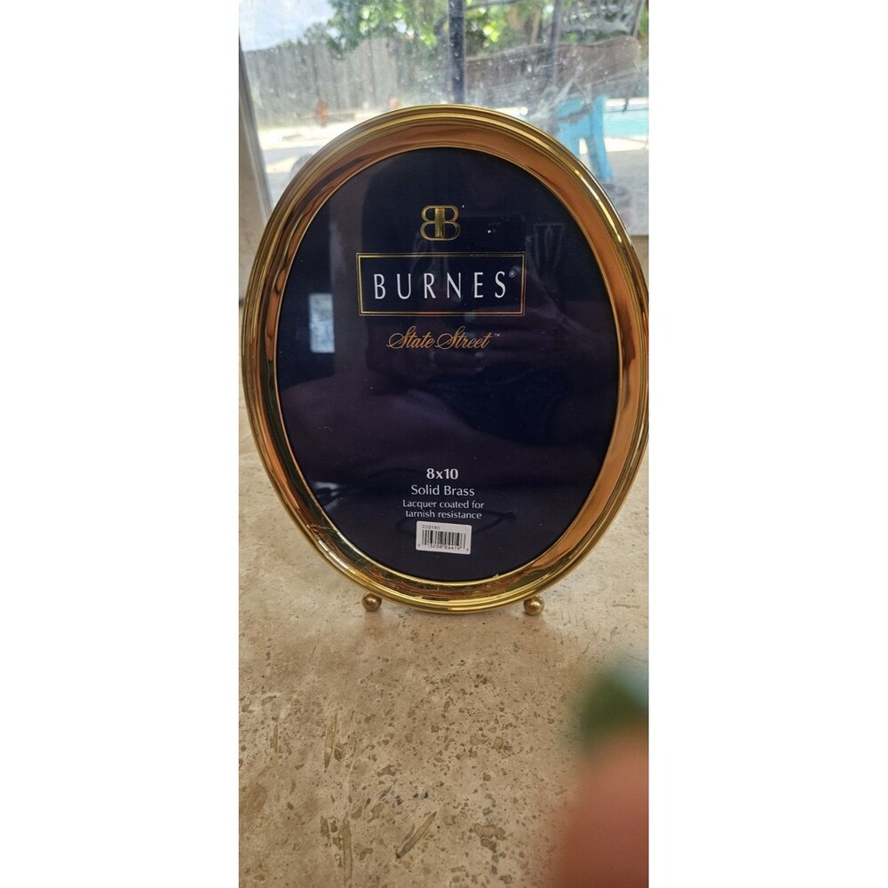 Burnes Solid Brass Oval Picture Photo Frame 8x10